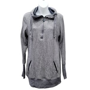 2/$20 Jo & Co Jeans Grey Quarter Zip Up Hoodie Top Blouse Size: Large